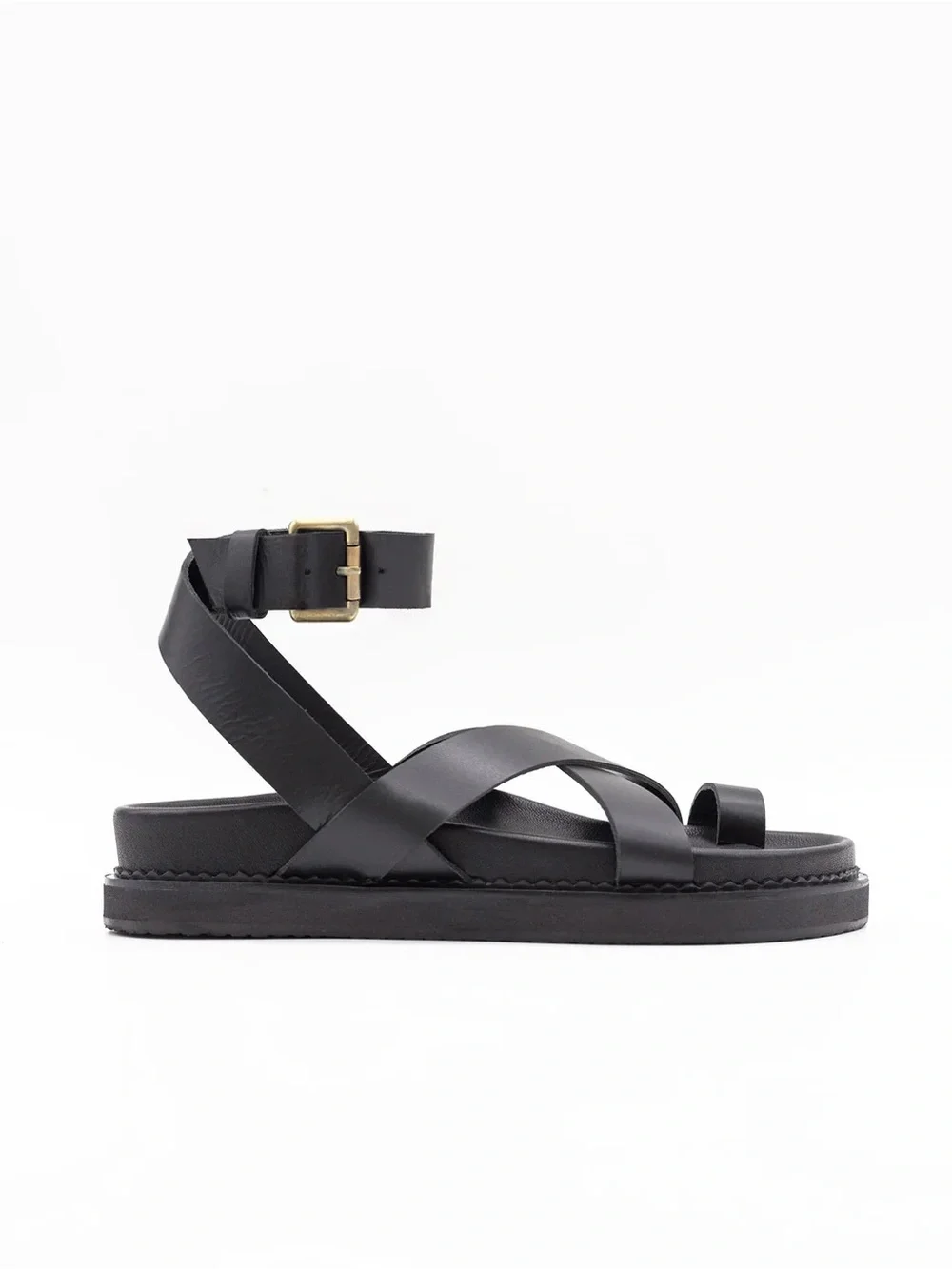 Liberte Leather Brontë Women's Sandals in Black - Picture 5 of 5